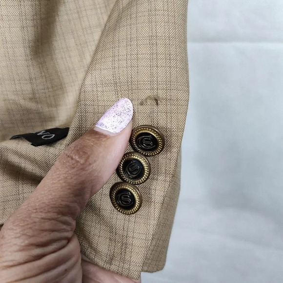 Soprano Brown Blazer Suit Jacket 3 Button Men Size 42R NEW with MISSING BUTTONS - Picture 11 of 12